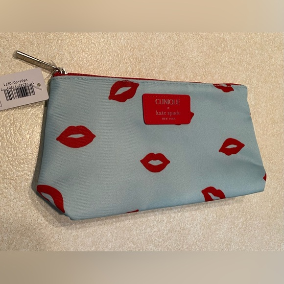 CLINIQUE KATE SPADE NEW YORK COSMETIC MAKE~UP BAG💋NWT - Picture 3 of 4